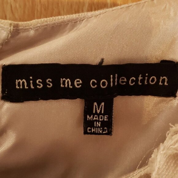 Miss Me Collection Womens Light Silver Shiny Silky Sheath Dress Medium - Picture 5 of 7